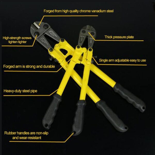 Heavy Duty T8 Bolt Cutter with Chrome Alloy Jaws - Image 2