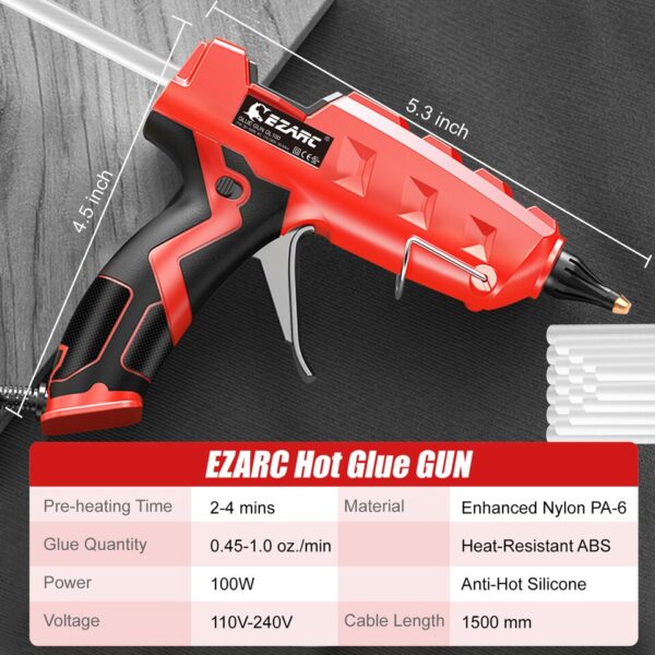 Heavy Duty Hot Melt Glue Gun with Adhesive Sticks - Image 5