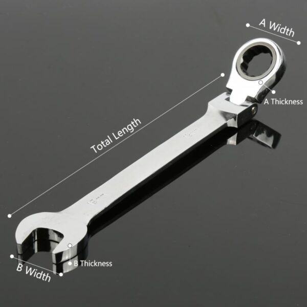 Metric Flex-Head Ratcheting Wrench Set - Image 3