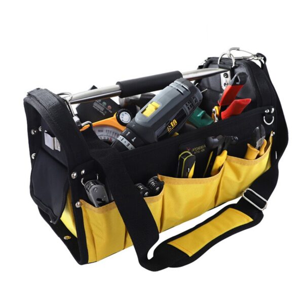 Large Capacity Canvas Electrician Tool Organizer Bag - Image 7