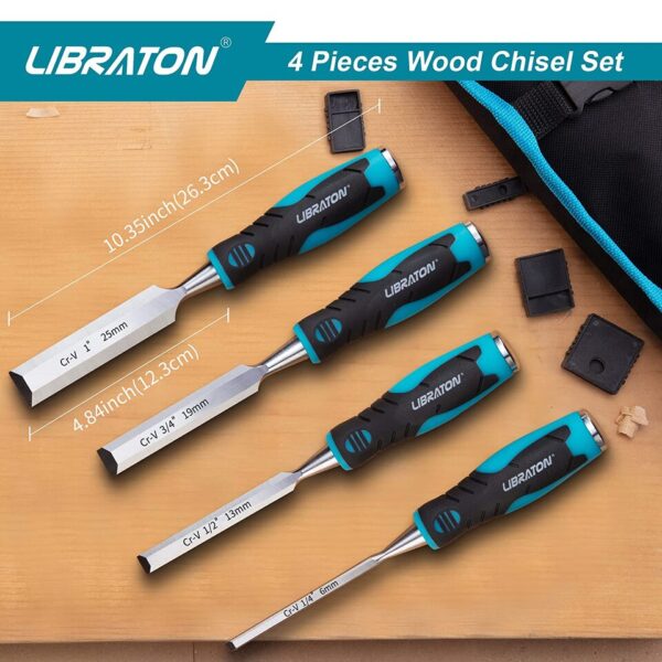 4-Piece Wood Chisel Set for Woodworking - Image 7