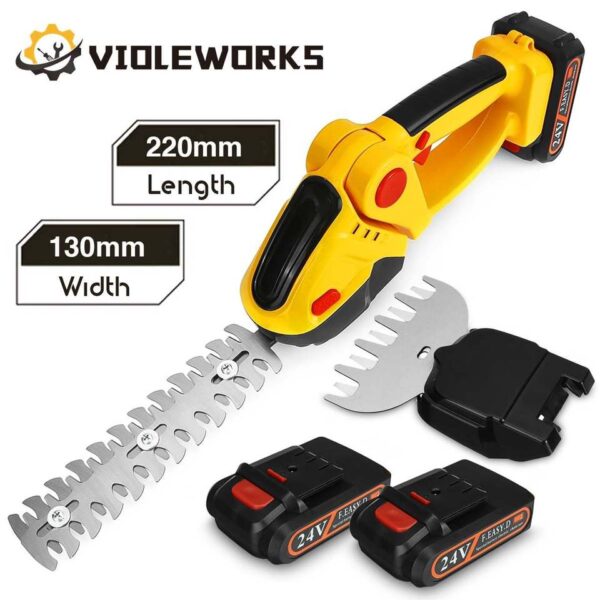 Cordless Electric Hedge Trimmer and Lawnmower