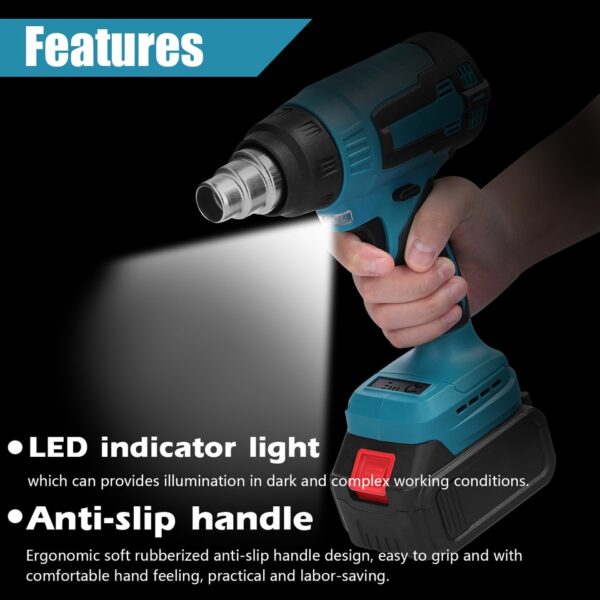 Cordless Heat Gun with Adjustable Temperatures - Image 3