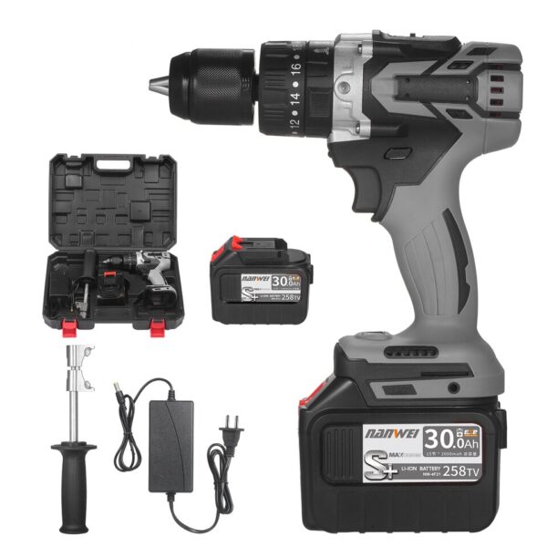 Cordless Electric Drill Driver with Hammer - Image 7