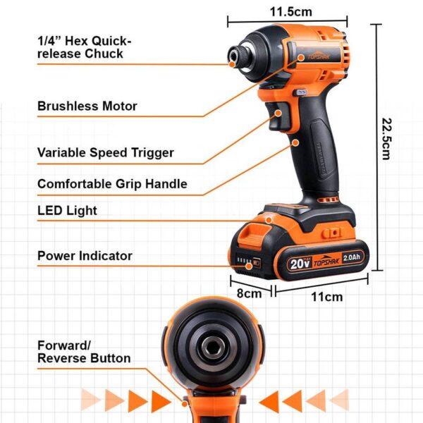 Cordless Impact Driver with LED Light - Image 6