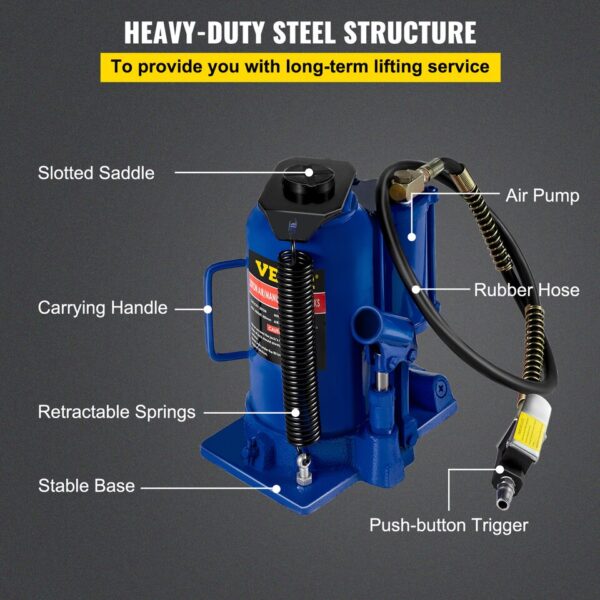 20 Ton Air Hydraulic Bottle Jack for Heavy-Duty Lifting - Image 8