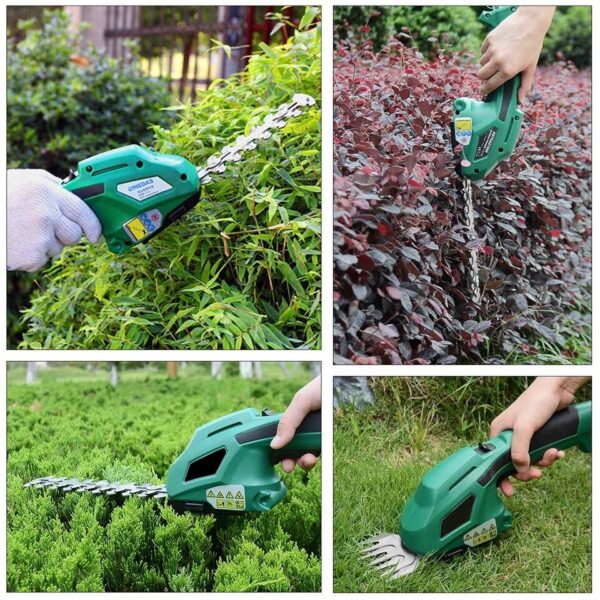 2-in-1 Grass and Hedge Trimmer with Rechargeable Battery - Image 3