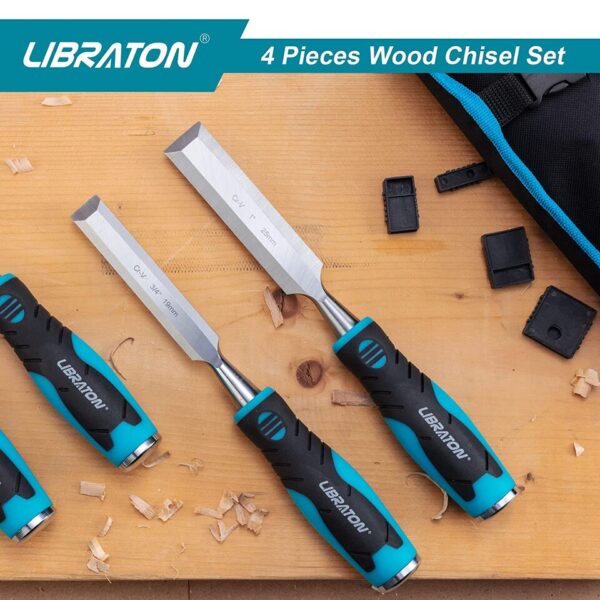 4-Piece Wood Chisel Set for Woodworking - Image 6