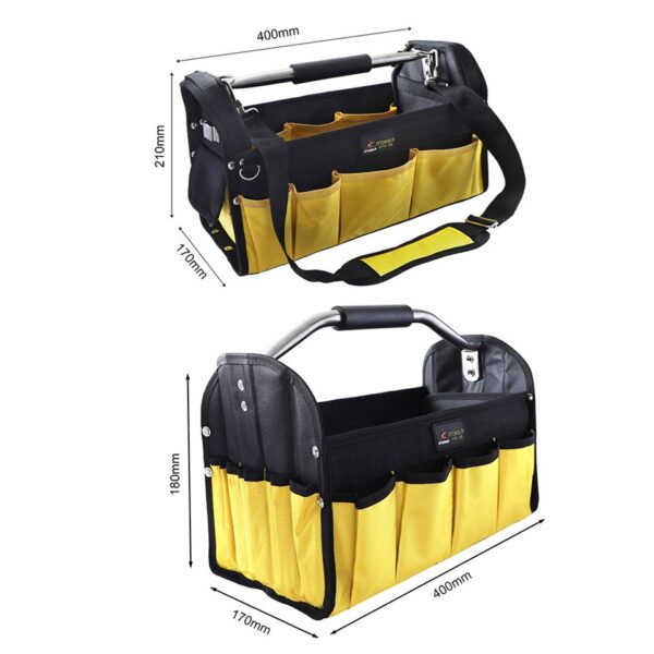 Large Capacity Canvas Electrician Tool Organizer Bag - Image 6