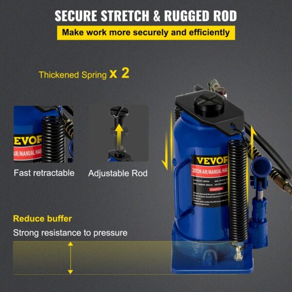 20 Ton Air Hydraulic Bottle Jack for Heavy-Duty Lifting - Image 7