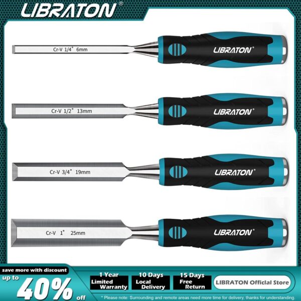 4-Piece Wood Chisel Set for Woodworking - Image 2