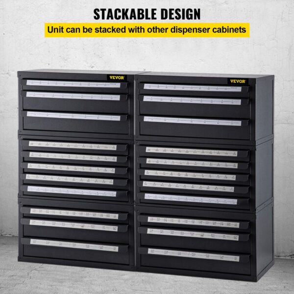 Stackable Drill Bit Dispenser with 3/5 Drawers