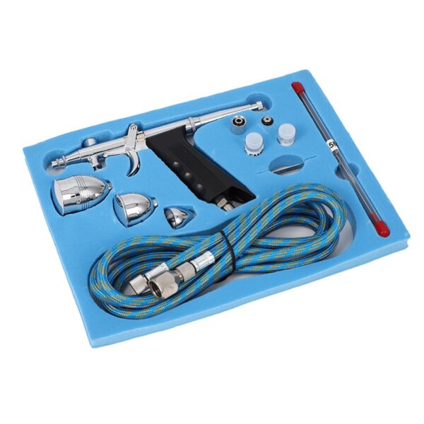 Dual-Action Airbrush Spray Gun Kit with Accessories - Image 7