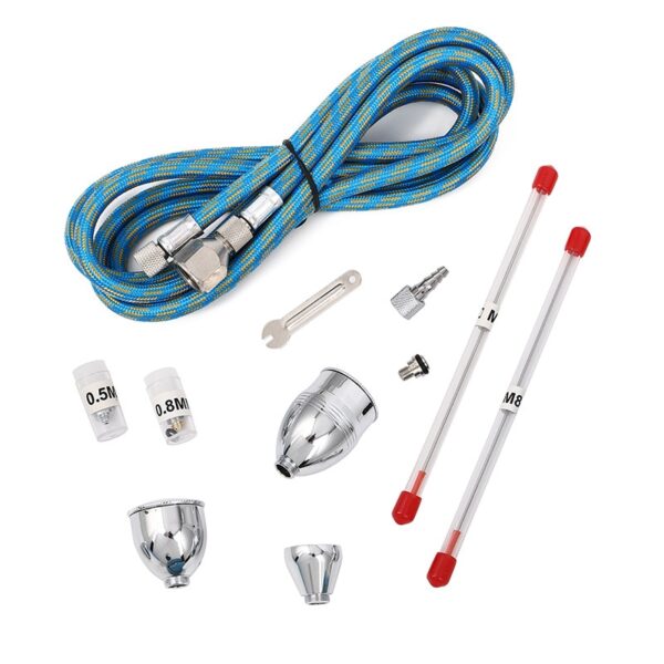 Dual-Action Airbrush Spray Gun Kit with Accessories - Image 6