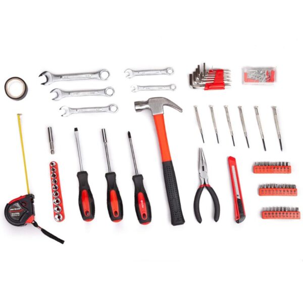 148-Piece Household Tool Set with Plastic Toolbox Storage - Image 3