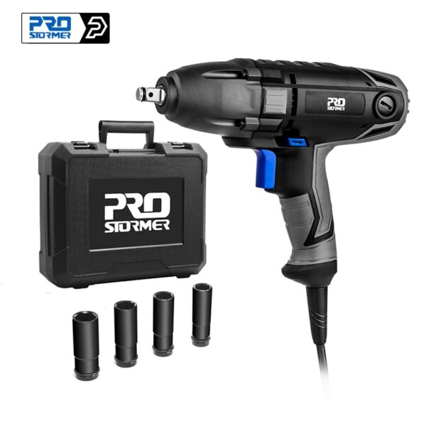 Electric Impact Wrench for Auto Repair with 4 Sockets