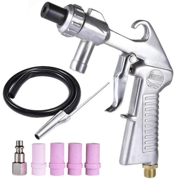 Abrasive Air Sand Blasting Guns Kit with Ceramic and Steel Nozzles - Image 5