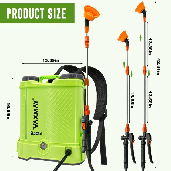 VAXMAY Garden Pesticide Sprayer  Power Sprayer 12L - Image 3