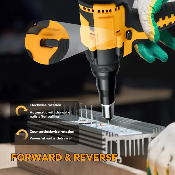 Brushless Electric Rivet Gun 2.4mm-4.8mm for Dewalt 20V Battery (No Battery) - Image 7