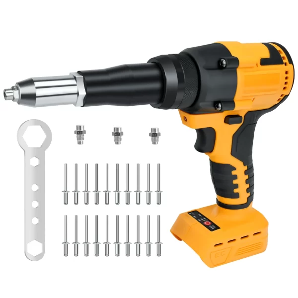 Brushless Electric Rivet Gun 2.4mm-4.8mm for Dewalt 20V Battery (No Battery)