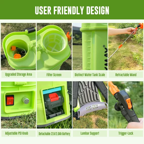 VAXMAY Garden Pesticide Sprayer  Power Sprayer 12L - Image 4