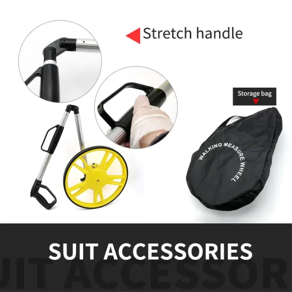 Portable 0~9999.9m Distance Measuring Wheel Hand-push Roller - Image 3