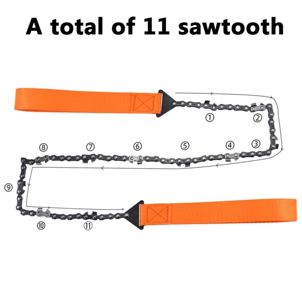 Camping Hiking Tool 11 Sawtooth Outdoor Tools Hand Zipper Saw - Image 5