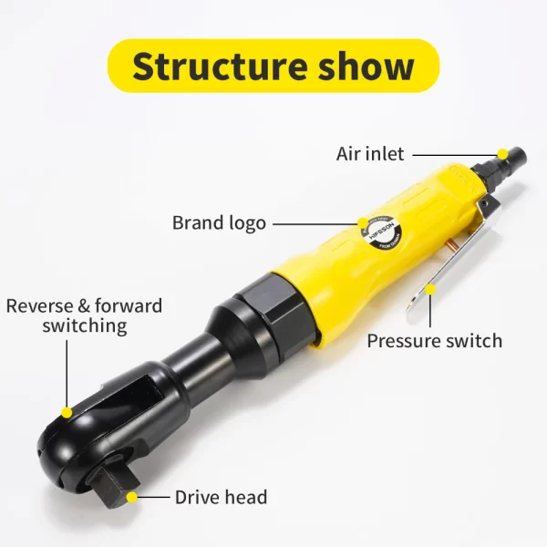 Pneumatic Air Ratchet Wrench Adjust Torque Spanner Wrenchs  1/2" 3/8" 1/4" - Image 16