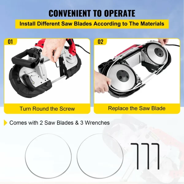 VEVOR Portable BandSaw 5Inch Cutting Capacity Cordless Variable Speed - Image 5