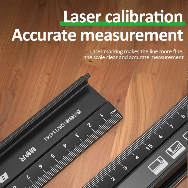 20/30/45cm Aluminum Straight Ruler Multifunctional - Image 4