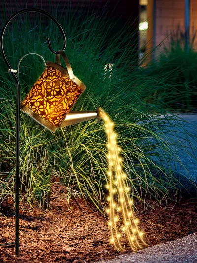 Solar Watering Can Light 36 LED Waterproof Kettle String Lamp Hanging Solar Lantern