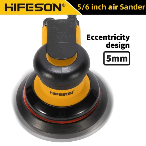 HIFESON 5inch/6inch Pneumatic Orbital Sander Air Polisher