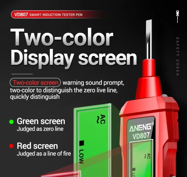ANENG VD807 50/60Hz Smart Electric Pen Tester - Image 21