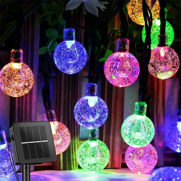 Solar Crystal Globe String Lights Outdoor Waterproof - Image 9