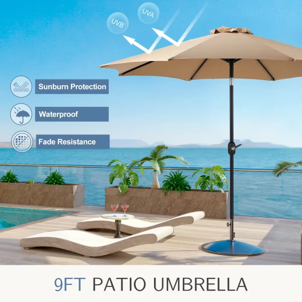 JHK Outdoor Patio Umbrella UV Protection - Image 14