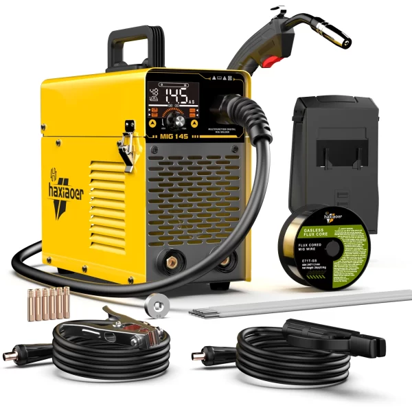 Haxiaoer MIG145 Welding Machine MMA/GASLESS MIG/LIFT TIG 120A Welder Flux Core Welder