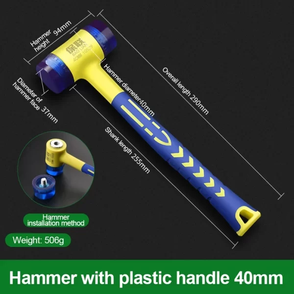 Rubber Hammer 25/30/35/40/45mm Double Head - Image 8