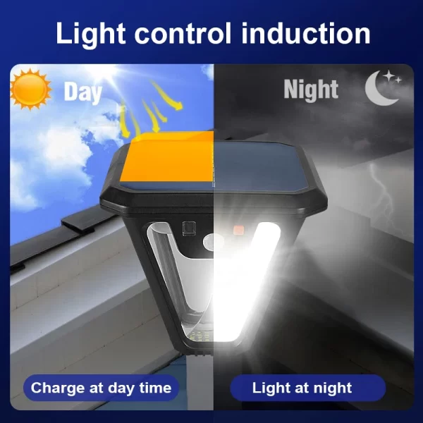 5000K Solar Pathway Garden Decor Lights Outdoor With Motion Sensor IP65 Waterproof - Image 2