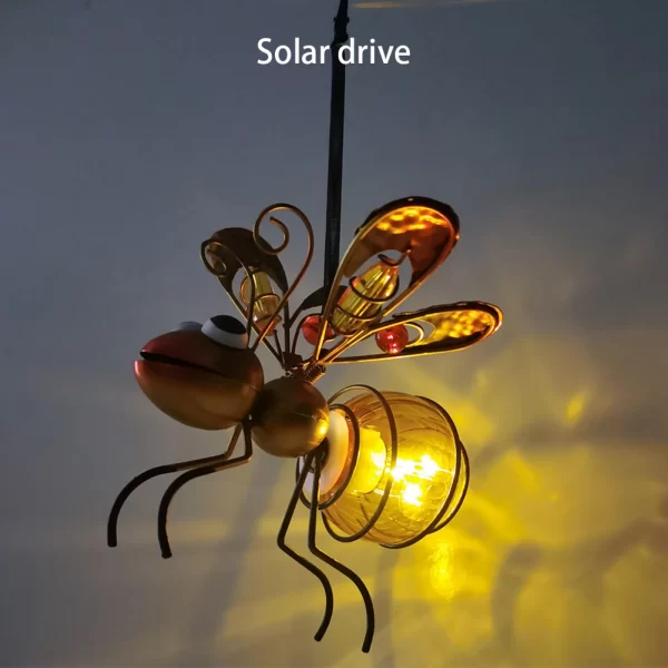 Solar Hanging Bug Light Flying Insect Fairy Lamp Garden Bug Light - Image 3
