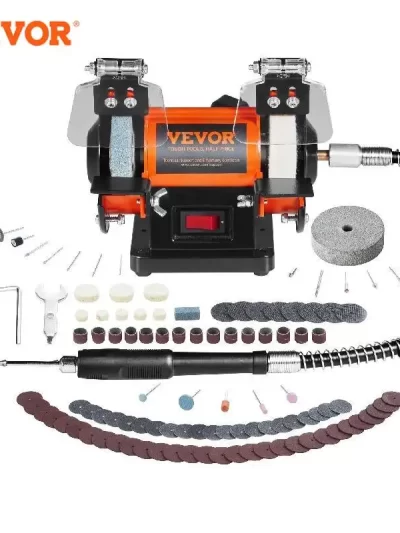 VEVOR 3in Jewelry Polisher Buffer Bench Grinder Polishing Machine