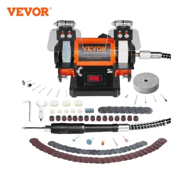 VEVOR 3in Jewelry Polisher Buffer Bench Grinder Polishing Machine