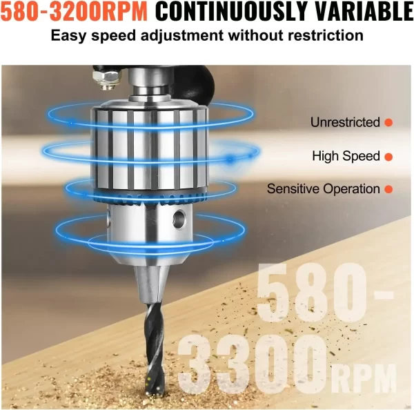 12 in Benchtop Drill Press, 5 Amp 120V, - Image 5