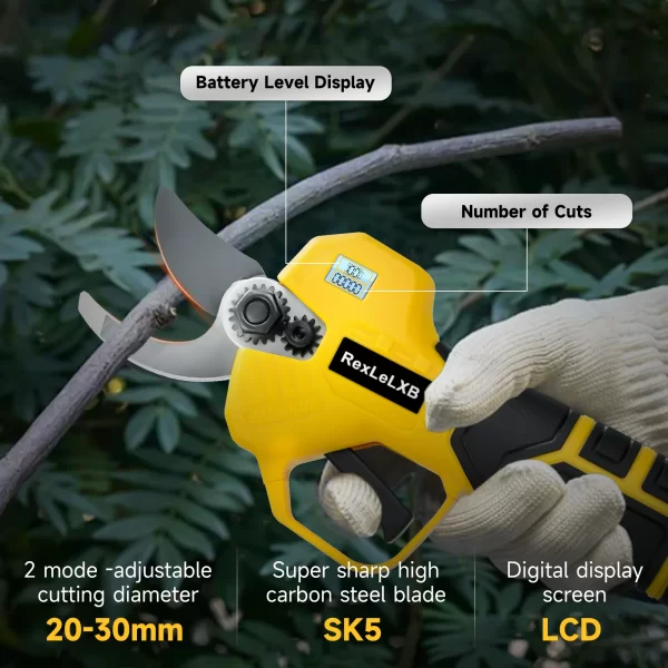 25mm 480W Cordless Pruning Shears 2 Gears for Dewalt Battery (No Battery) - Image 6