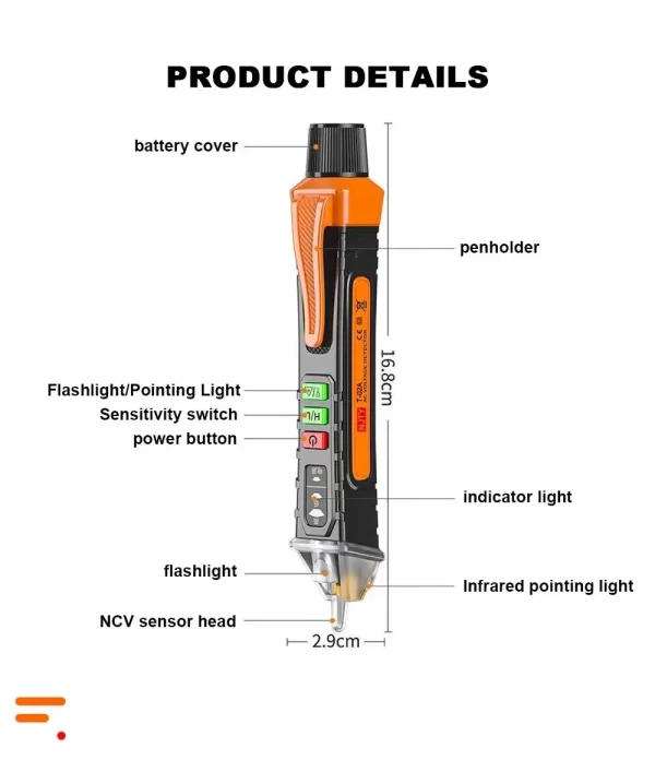 Non-Contact Voltage Detector Electrical Pen AC Voltage Tester - Image 9