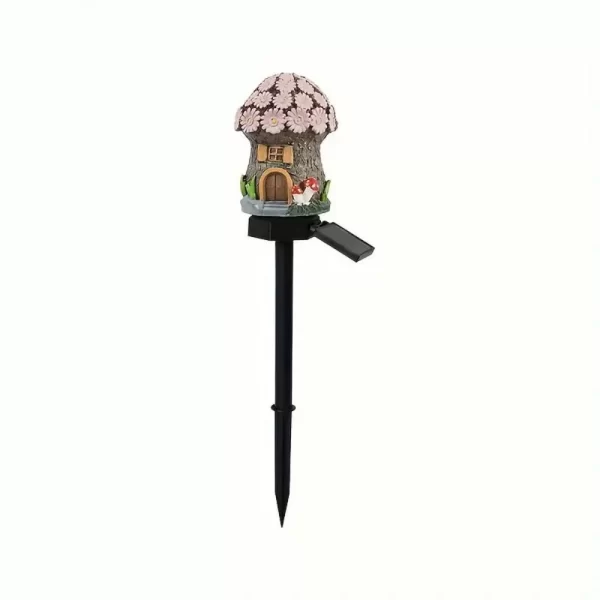 1pc creative solar resin mushroom house light, waterproof LED - Image 9
