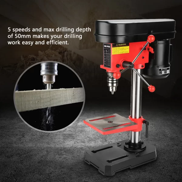 350W Mini Bench Drill Bench Drilling Machine Variable Speed Drilling - Image 3