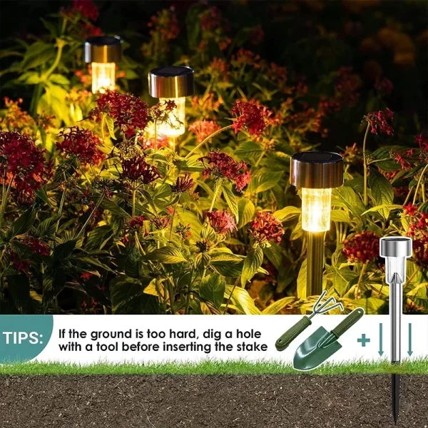 Solar Outdoor Lights Garden Lamp Solar Powered Waterproof Landscape Path lights - Image 12