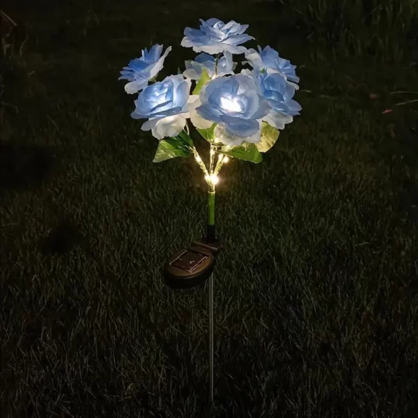 1 Bundle 7-Head Color Solar Rose Simulation Garden Light - Image 6
