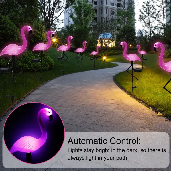 Pink Flamingo Solar Light Outdoor Courtyard Decoration Light Waterproof  LED - Image 3