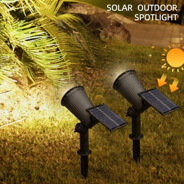 9 LED Solar Spot Lights IP65 Waterproof Outdoor RGB Solar Landscape Lights Brightness Adjustable for Garden Yard Palm Trees - Image 14